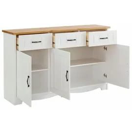 Home Affaire Sideboard HOME AFFAIRE "Trinidad", gelb (weiß, honigfarben), B:148cm H:89cm T:37cm, Sideboards, Sideboard, Kommode, Breite 148 cm