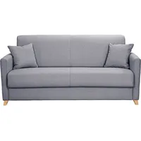 Skandinavische Schlafcouch Hellgrau Mit Matratze 18 Cm 3-sitzer Skandy