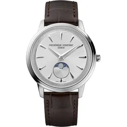 Frederique Constant Classics Moneta Moonphase FC-206S3S6 - Sonnen guilloche,silber,braun - 37mm