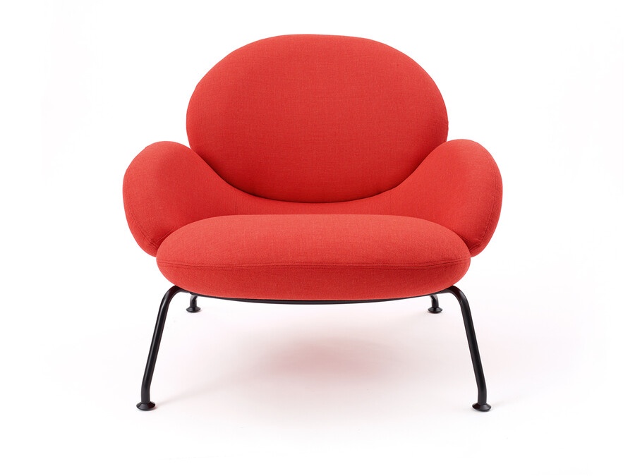 Softline Sessel Baixa Bezug paprika rot, Designer busk+hertzog, 71x85x86 cm