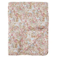 Chic Antique Aix Quilt mit Blumen Bettüberwurf 130 x 180 cm Rosa/Blau