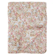 Chic Antique Aix Quilt mit Blumen Bettüberwurf 130 x 180 cm Rosa/Blau