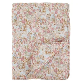 Chic Antique Aix Quilt mit Blumen Bettüberwurf 130 x 180 cm Rosa/Blau