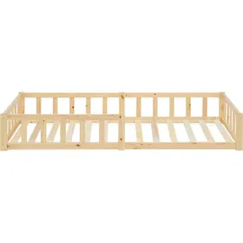 Homestyle4u Kinderbett Homestyle4u 90 x 200 cm Kiefer massiv natur
