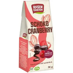 Rosengarten Cranberries in Zartbitterschokolade bio