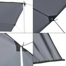 pro.tec Beuningen Wohnwagen-Vorzelt 400 x 240 x 235 cm Grau