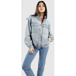 Blue Tomato Oversized Bomber Jeansjacke light wash denim Gr. L