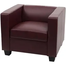 MCW Sessel Lille Kunstleder 75 x 75 x 75 cm rot-braun