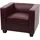 MCW Sessel Lille Kunstleder 75 x 75 x 75 cm rot-braun