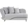 Beliani Chaiselongue Samtstoff grau linksseitig mit Stauraum Kissen modern Meri II