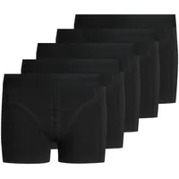 JACK & JONES Simple Boxershorts 5 PACK JR Black/Detail:Black-Black-Black-Black,