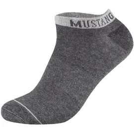 Mustang Casual Bio-Baumwolle Sneakersocken 6er Pack Dark Grey Mix 39-42