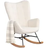 MEUBLE COSY Schaukelsessel Cosy gepolstert 60 x 99,5 x 84 cm Beige mit Kissen
