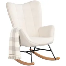 MEUBLE COSY Schaukelsessel Cosy gepolstert 60 x 99,5 x 84 cm Beige mit Kissen