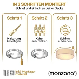 monzana Sternenhimmel 1-flg. rund weiß