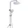 JOHO Edelstahl Duschset ohne Armatur, Chrom Duschsystem, Regendusche set, Überkopfbrause set, Duschgarnitur, Kopfbrause D20cm