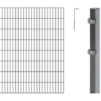 GAH Alberts Alberts Doppelstabmattenzaun anthrazit | Höhe 160 cm, Länge 8 m