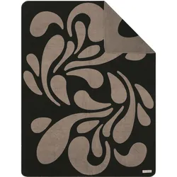 Wohndecke S.OLIVER "Wohndecke s.Oliver", schwarz (schwarz, beige), B:150cm L:200cm, Baumwolle, Polyacryl, Polyester, Wohndecken, mit organischem Design