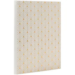 Exacompta 47987E Gästebuch, 100 Seiten, Goldschnitt, Néo Déco - Weiß