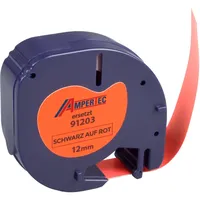 Ampertec Label Band kompatibel zu Dymo 91203 (S0721630) schwarz