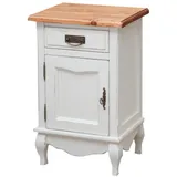 Nachttisch Land Massivholz Von Linde Struktur Weiß Plan Fertig Nat