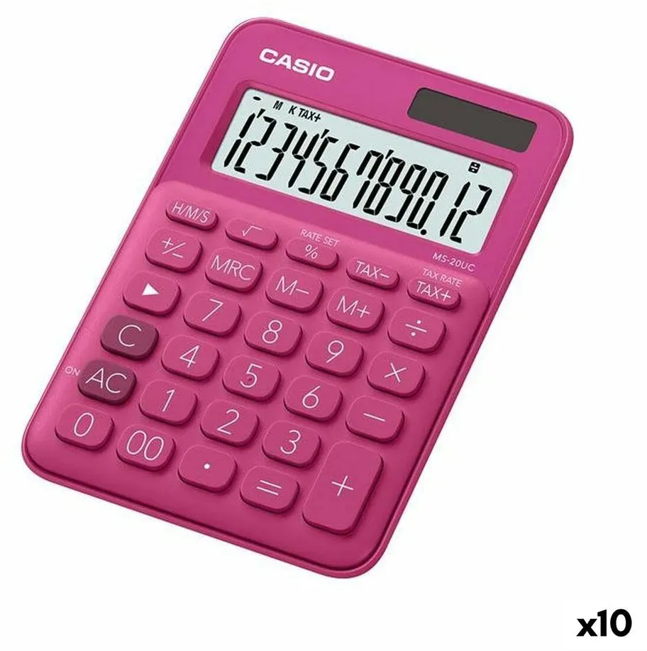 Taschenrechner Casio MS-20UC Pink 2,3 x 10,5 x 14,95 cm (10 Stück)