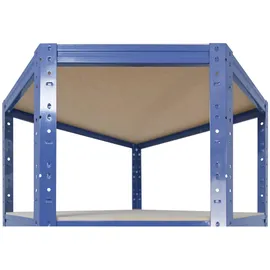 shelfplaza Eckregal, blau Metall, Rechteckig, 70x230x40 cm, Freizeit, Heimwerken, Werkstatt, Schwerlastregale