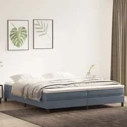 Boxspringbett ohne Matratze Dunkelgrau 200x210 cm Samt