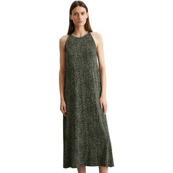 Jerseykleid MARC O'POLO "aus stretchiger Viskose-Qualität", Damen, Gr. S, Normalgrößen, bunt (multi), Obermaterial: 95% Viskose, 5% Elasthan, bedruckt, relaxed fit knielang, ohne Ärmel, Kleider