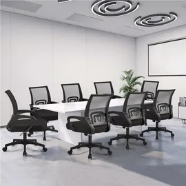 Yaheetech Drehstuhl Kunststoff Schwarz
