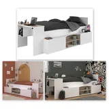 Parisot Hochbett Cleo 90 x 200 cm Eiche weiß
