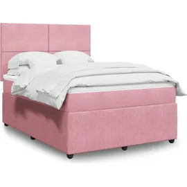 vidaXL Boxspringbett 140 x 200 cm Rosa