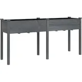 vidaXL Pflanzkübel mit Einsatz 161 x 45 x 76 cm Grau