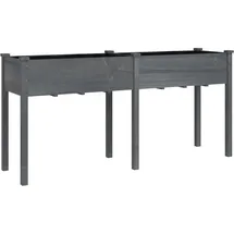 vidaXL Pflanzkübel mit Einsatz 161 x 45 x 76 cm Grau
