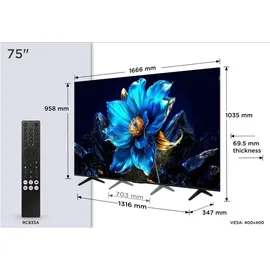 TCL 75P71K 75 Zoll QLED 4K Google TV