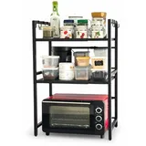 DanDiBo Ambiente Verstellbares Küchenregal für Arbeitsplatte Schwarz Stehend 3 Stufig 40-64 cm Regal Küche 96614 Standregal - DanDiBo