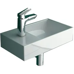 Alpenberger Waschbecken Gäste WC I Waschplatz Lösung klein I Keramik Handwaschbecken Badezimmer
