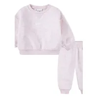 Nike Kids Essential Fleece Crew Langarm-set - Pink Foam