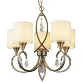Licht-Erlebnisse Kenzie 5-flg. Ø 52 cm klassisch Messing Antik Natur