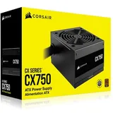 Corsair CX750 80 Plus Bronze, Nicht modular, geräuscharm, ATX, 750 W, Stromquelle – Großbritannien – Schwarz