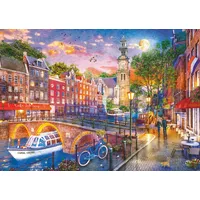 Ravensburger Erwachsenenpuzzle 1000 Teile - Sonnenuntergang über Amsterdam
