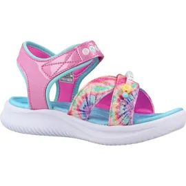 SKECHERS Mädchen Jumpsters Sandal Tie Dye Bffs, Pink Synthetic/Multi Trim, 37 EU - 37