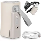 lionelo Thermup Go Plus - bærbar flaskevarmer | Farve Beige_Sand