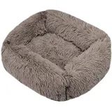 FANSU Hundebett Quadrat Hundekissen Plüsch weichem Hundesofa rutschfest Base Katzenbett Donut Größe und Farbe wählbar (XXL,Beige)