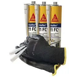 Sikeflex-11 FC 3er Set mit 5 Spitzen und Vasalat Handschuh - Grau Set mit 5 Spitzen