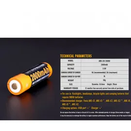 Fenix Li-Ion Akku 18650 400 mAh 1 St.