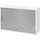 bümö Aktenschrank 120 x 74,8 x 40 cm Weiß/Silber