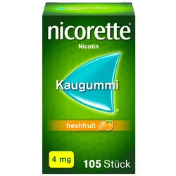 nicorette 4mg Nikotinkaugummi freshfruit zur Rauchentwöhnung 105 St