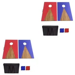 Set 2 x Outdoor Cornhole Spiel CS2 Cranit Cornhole Bretter aus Holz rot/blau NEW