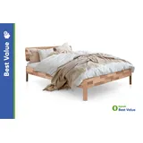 byoak Massivholzbett PENNY mit Holzkopfteil, aus Massivholz, Geölt
